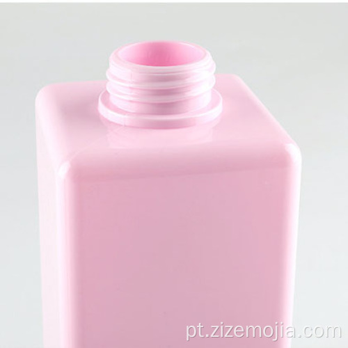 650ml vazio rosa petg plástico xampu quadrado garrafa